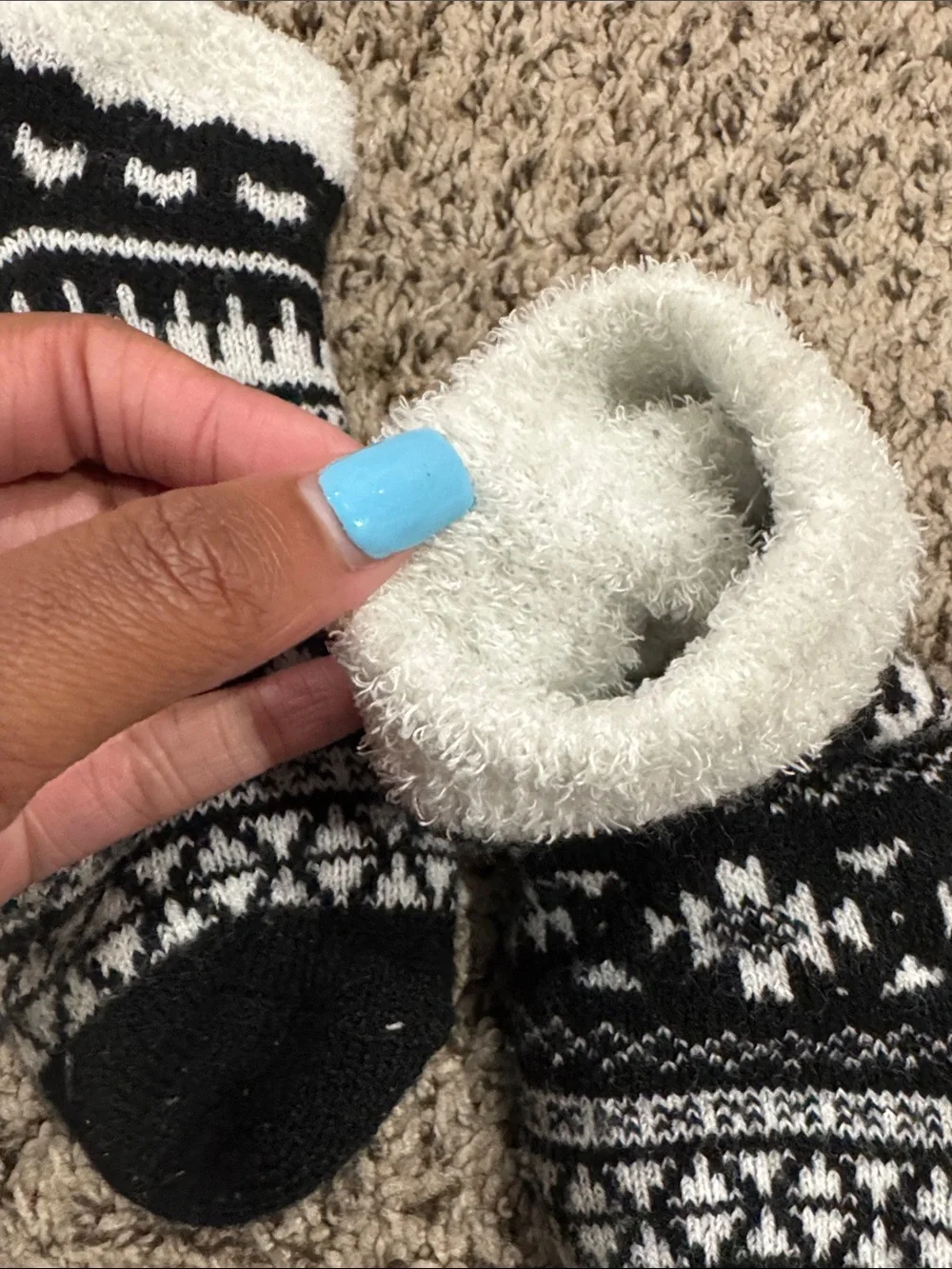 Cozy fuzzy socks